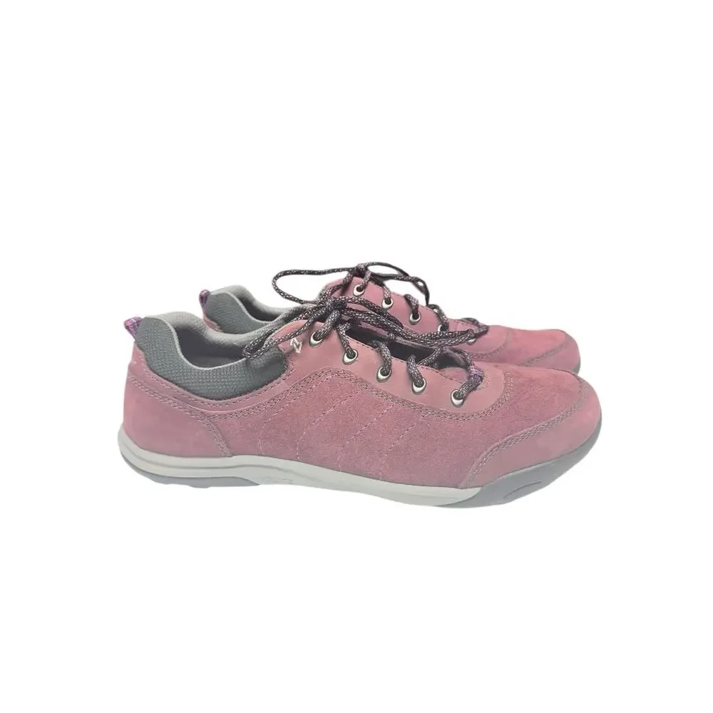 Eddie Bauer Hiking Shoes Womens 9 Purple Suede‎ Leather Trail Low Lace Up